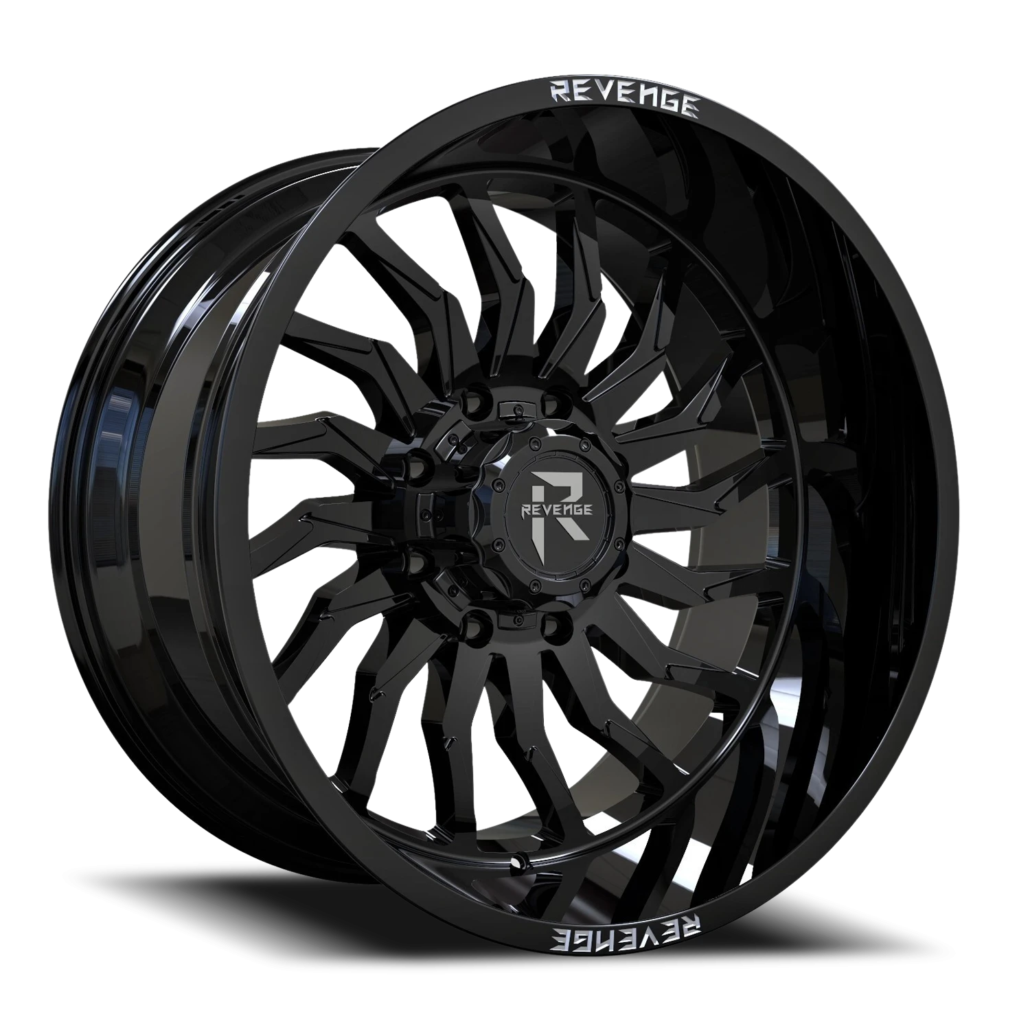 Revenge Offroad RV204 22x12" 8x165.1mm 125.2mm CB -44mm Gloss Black