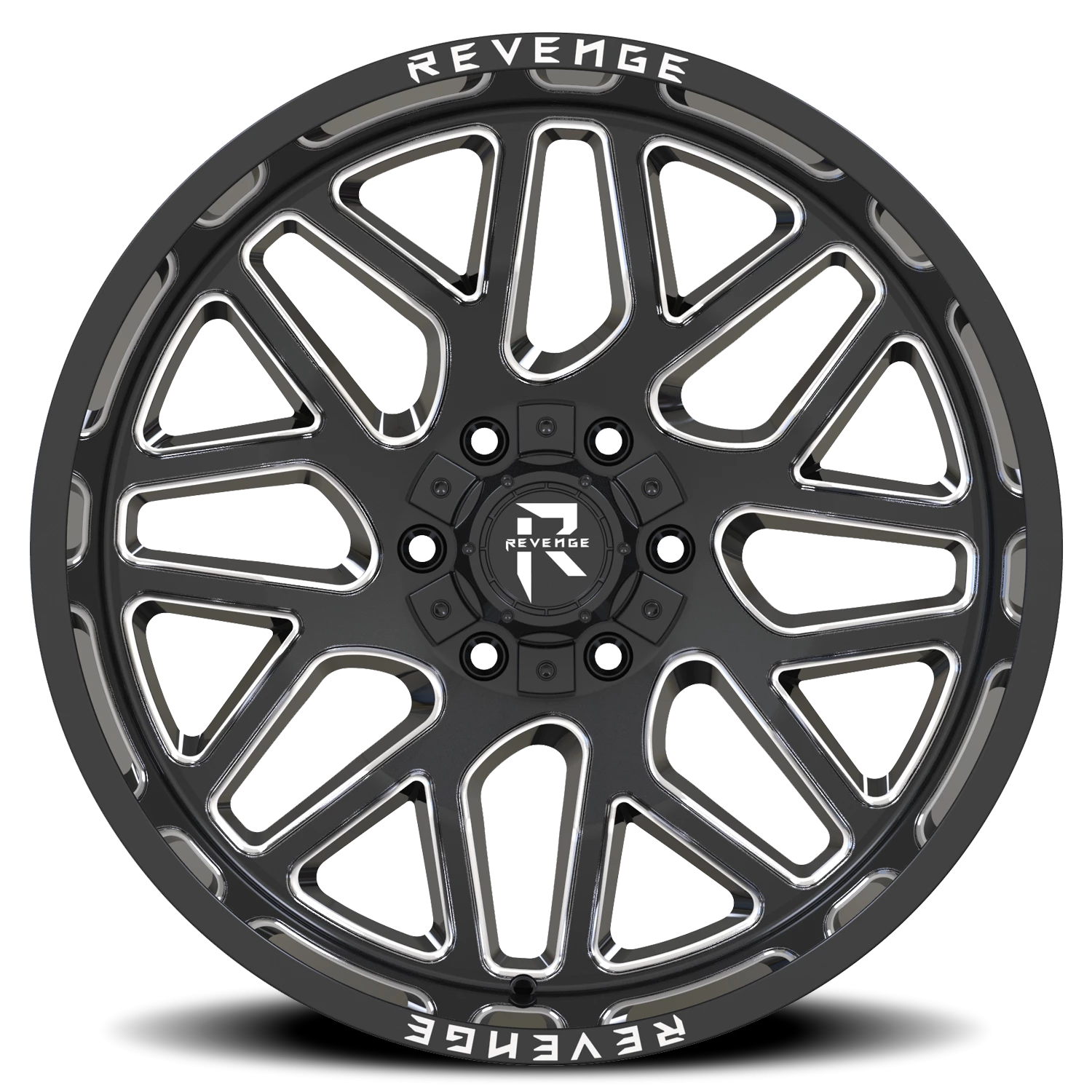 Revenge Offroad RV206 20x12" 8x165.1mm 125.2mm CB -44mm Black Milled