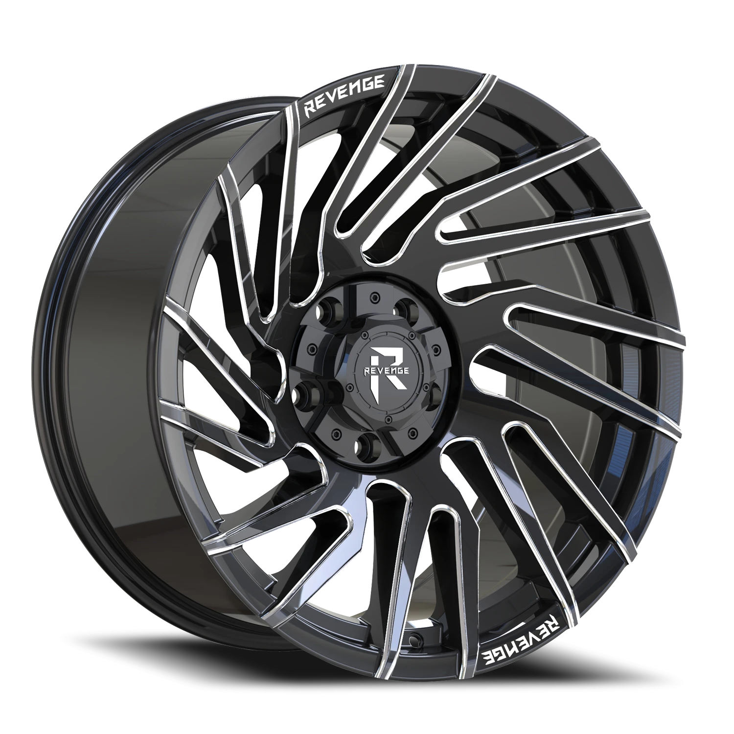 Revenge Offroad RV207 24x10" 5x127mm 87.1mm CB -19mm Black Milled