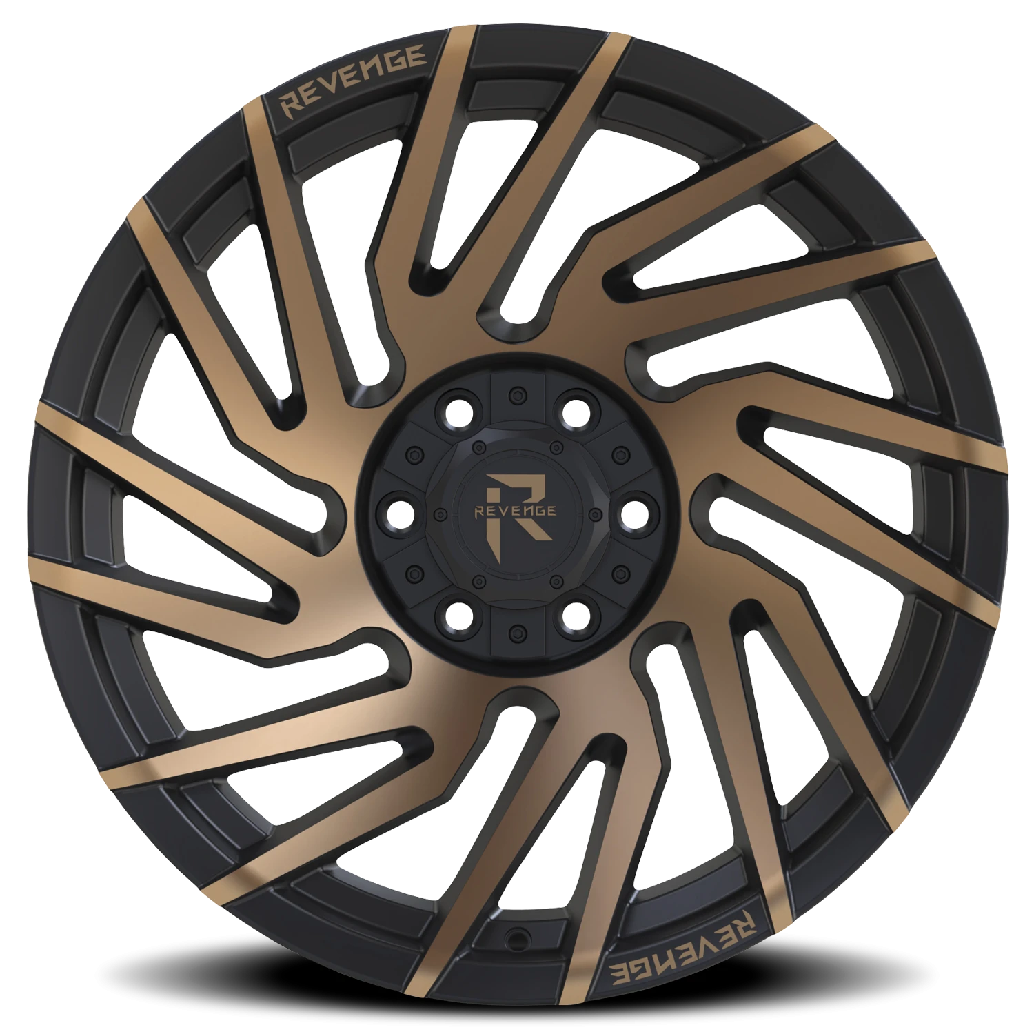 Revenge Offroad RV207 20x10" 6x135mm 106.1mm CB -19mm Satin Bronze Bronze Machined-Double Dark Tint