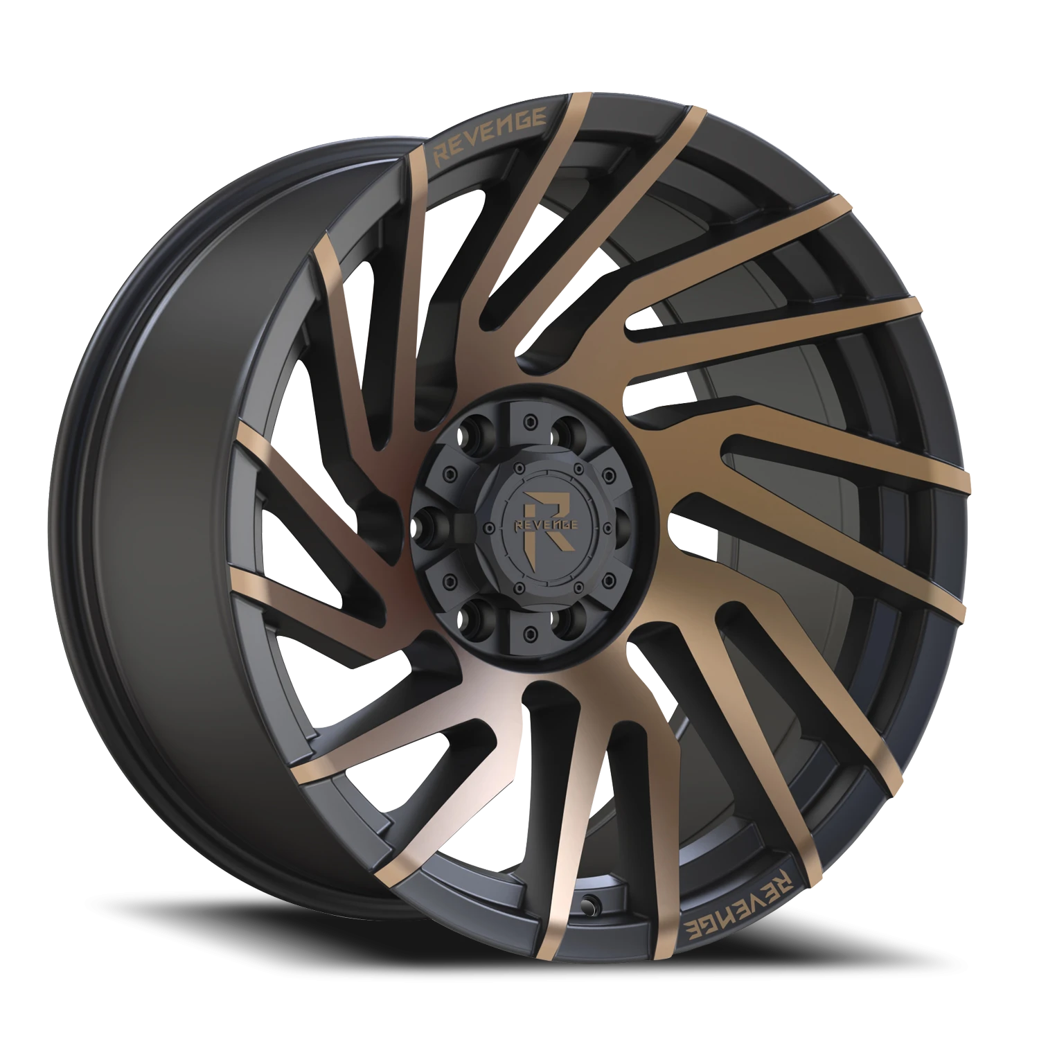 Revenge Offroad RV207 22x10" 6x135mm 106.1mm CB -19mm Satin Bronze Bronze Machined-Double Dark Tint