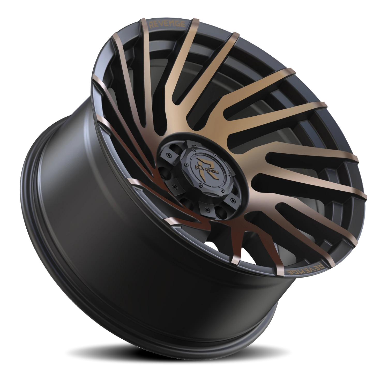 Revenge Offroad RV207 22x10" 6x135mm 106.1mm CB -19mm Satin Bronze Bronze Machined-Double Dark Tint