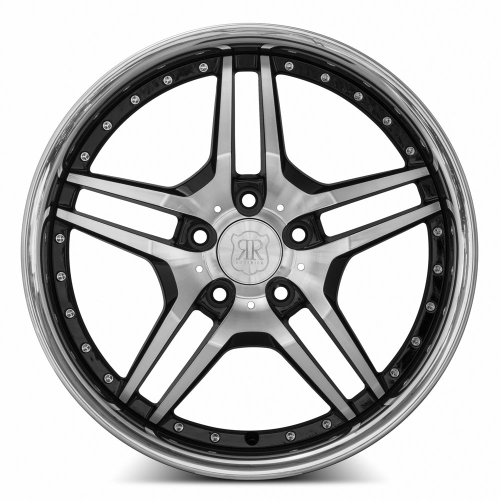 MRR RW2 19x8.5 25-45 mm 66.6 - 74.1mm Black w/ Stainless Lip