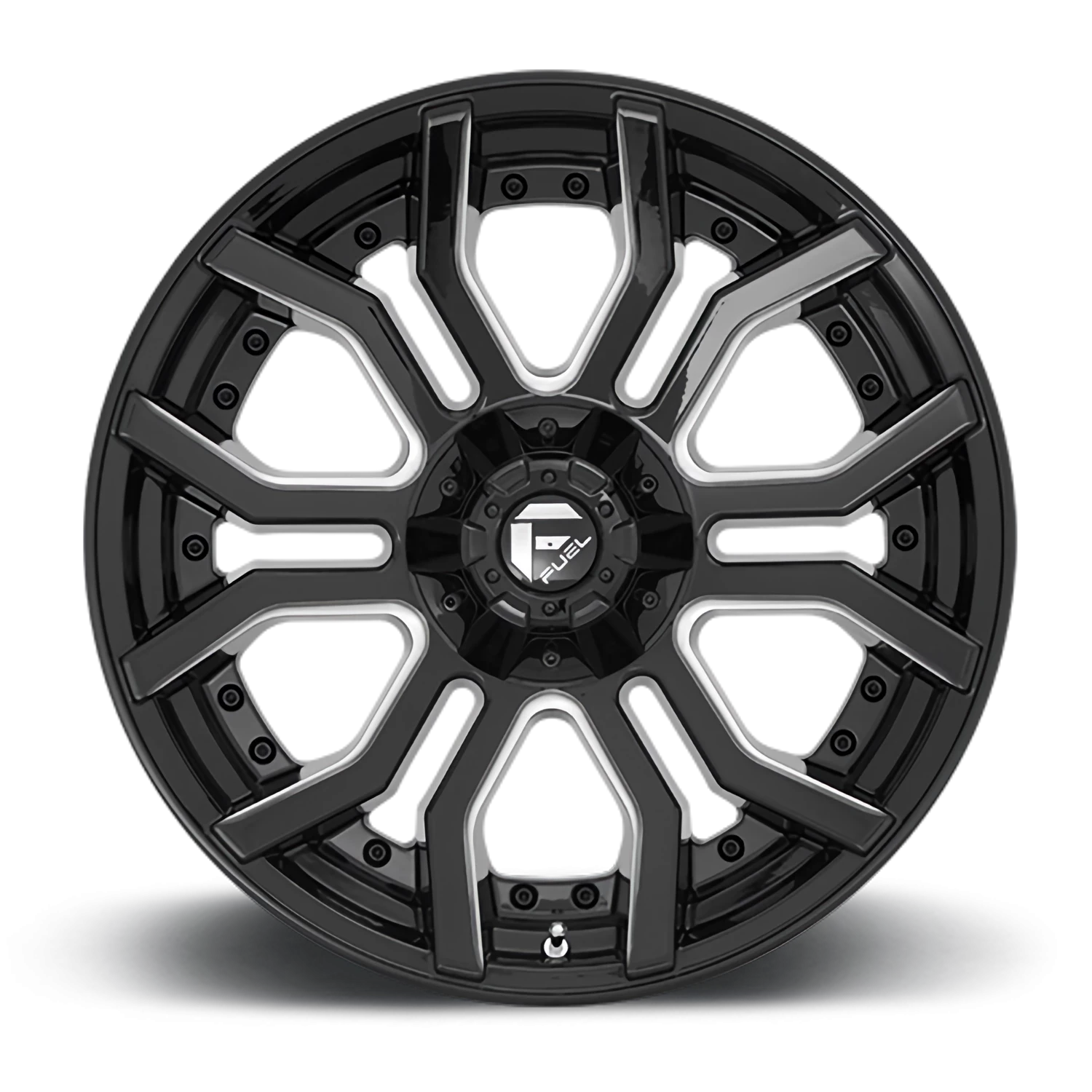 Fuel Rage 20x10" 6x135mm 106.1mm CB -18mm Gloss Black Milled