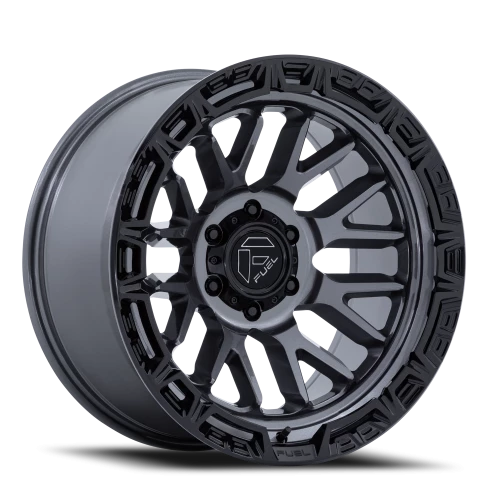 Fuel Rail 20x10" 6x139.7mm 106.1mm CB -18mm Gloss Gunmetal Gloss Black Lip