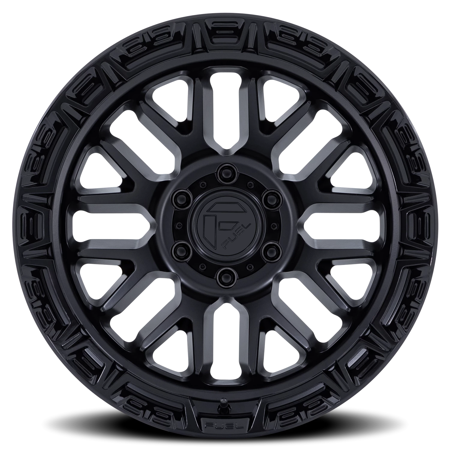 Fuel Rail 17x9" 5x127mm 71.5mm CB +1mm Matte Black Gloss Black Lip