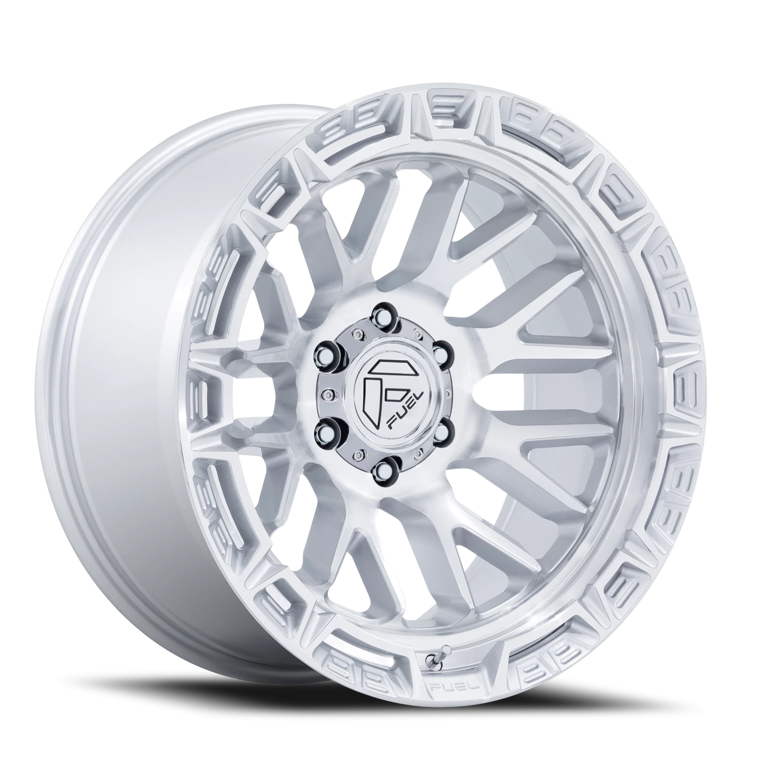 Fuel Rail 20x10" 5x127mm 71.5mm CB -18mm Gloss Silver Machined Face