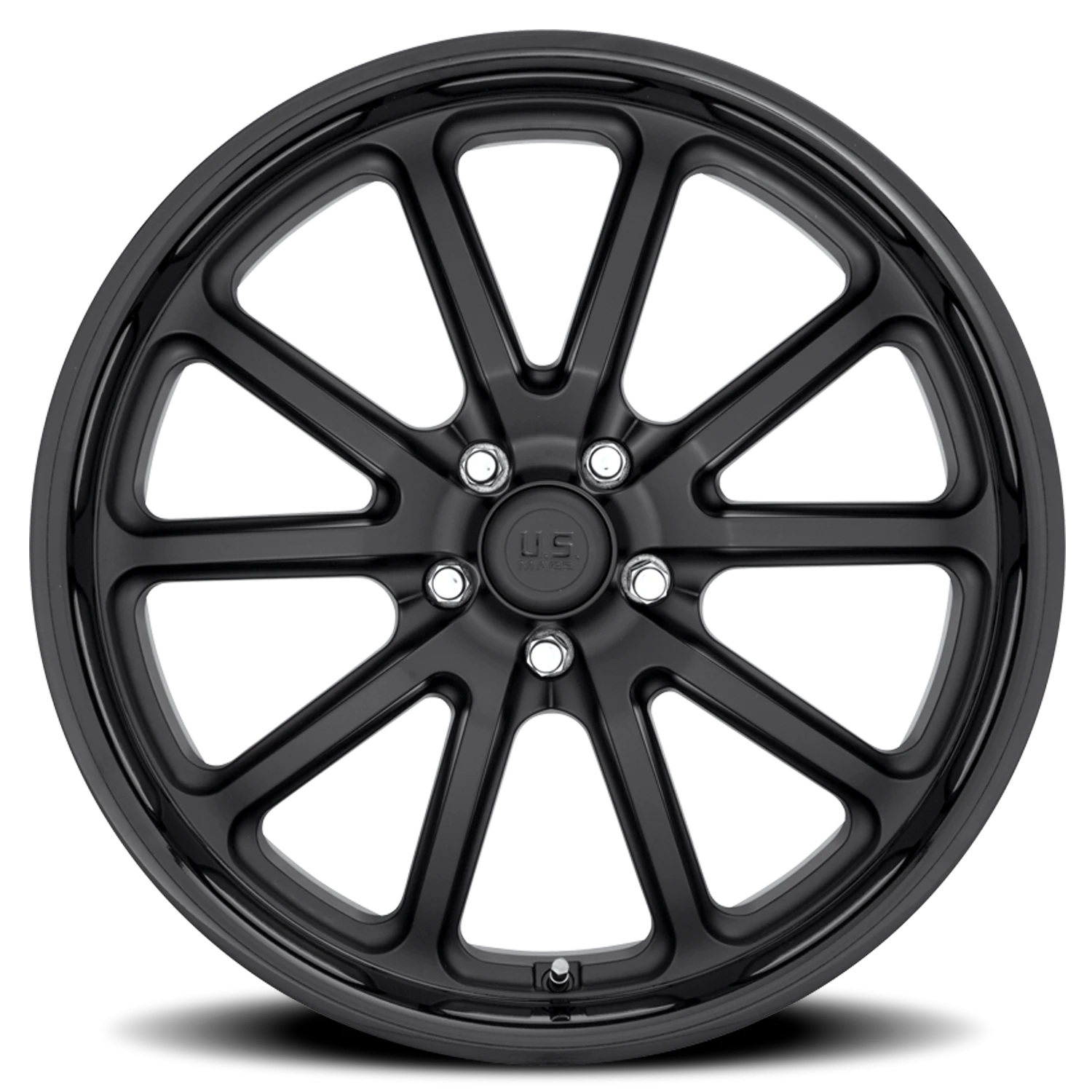 US Mags Rambler 18x9.5" 5x120.65mm 72.6mm CB +1mm Gloss Black Matte Black