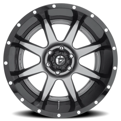 Fuel Rampage 20x10 -19 8x170mm 125.1mm Matte Gunmetal Black Lip