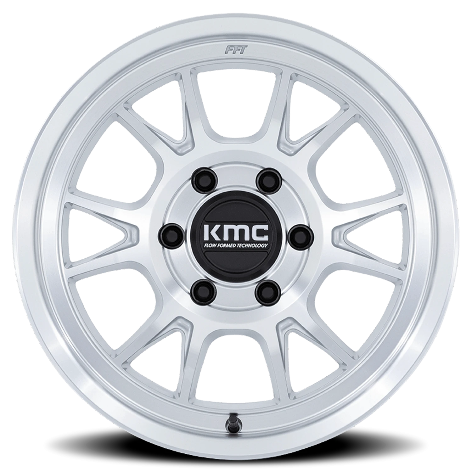 KMC Range KM729DX 17x8.5 +0 5x127mm 71.5mm Gloss Silver Machined Face