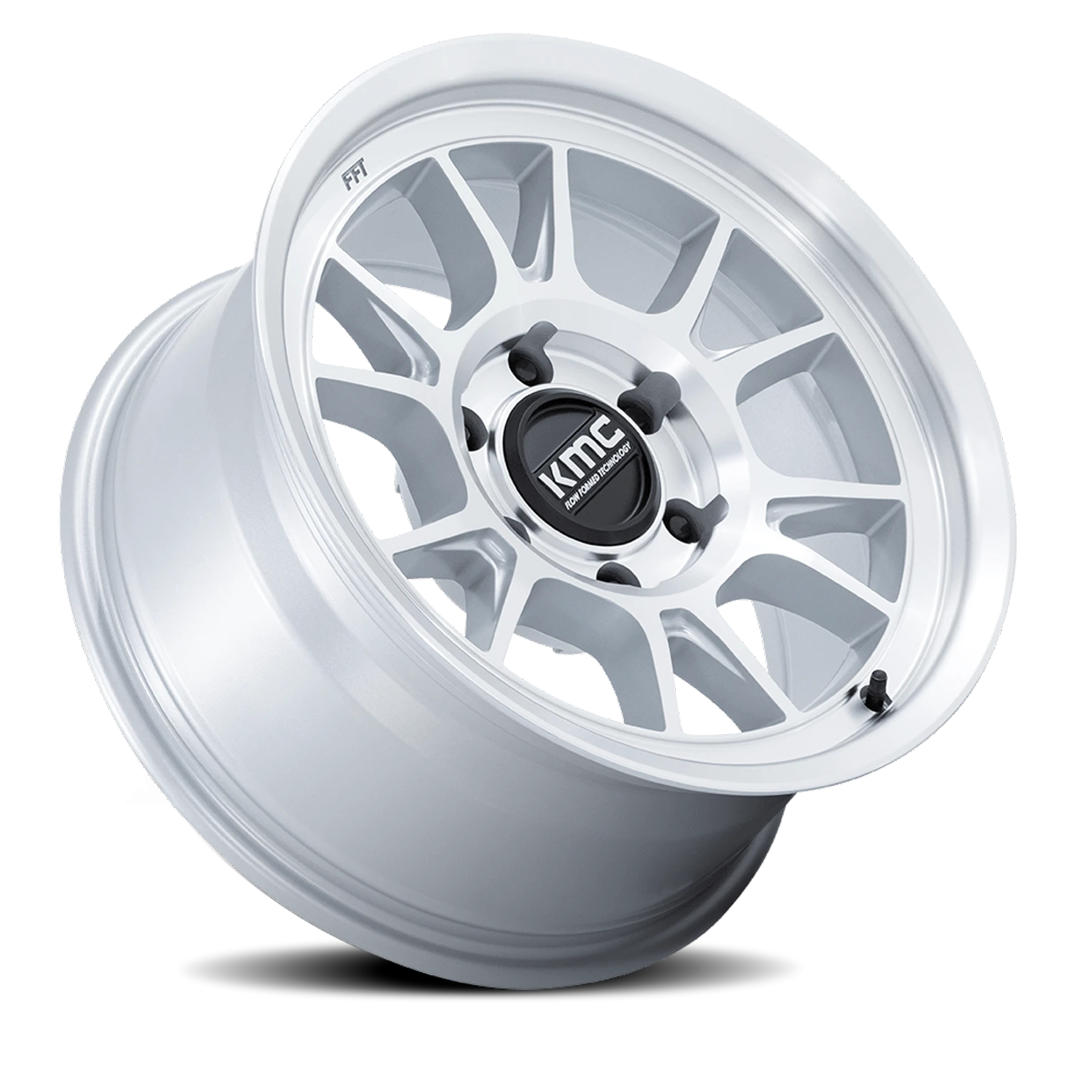 KMC Range 17x8.5" 6x139.7mm 106.1mm CB -10mm Gloss Silver Machined Face
