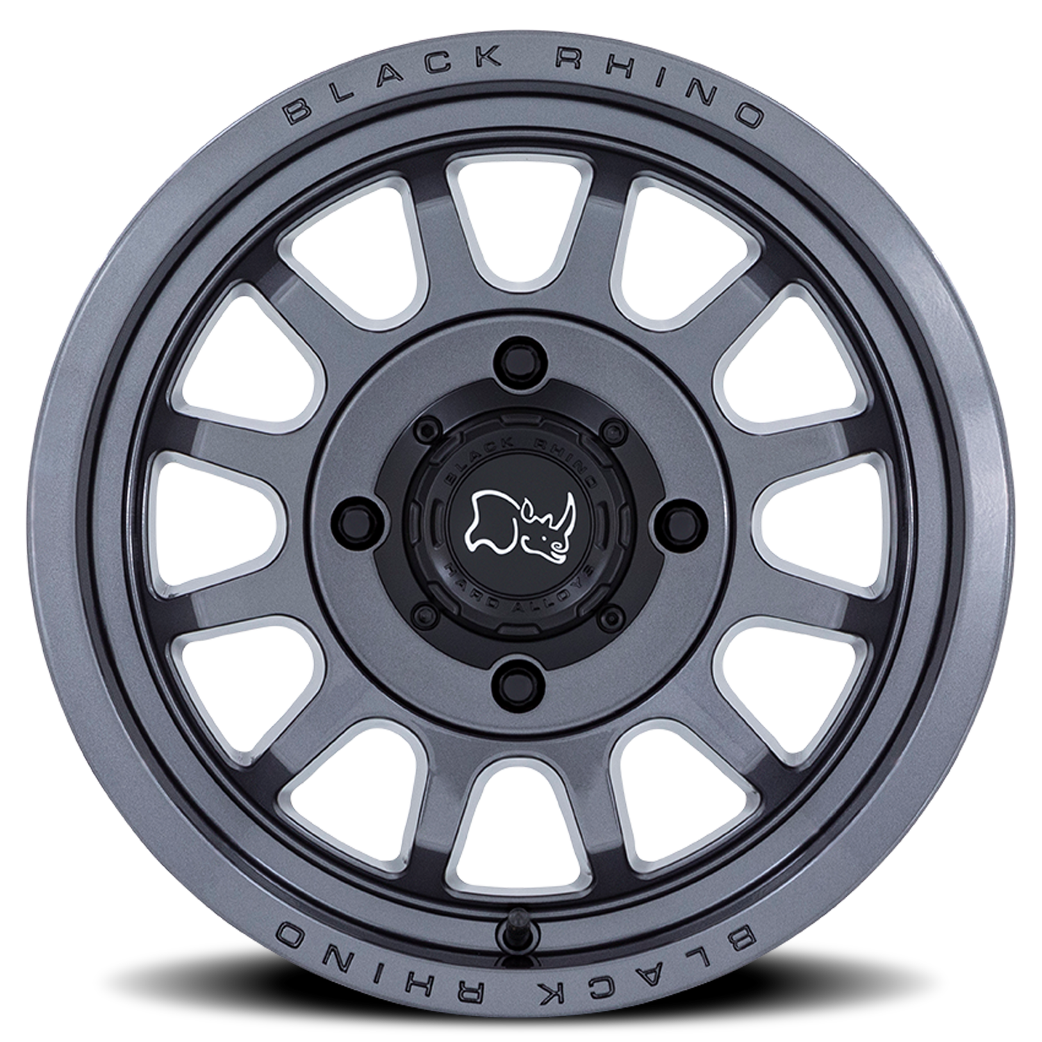Black Rhino Rapid UTV 14x7" 4x110mm 86mm CB +10mm Gloss Gunmetal