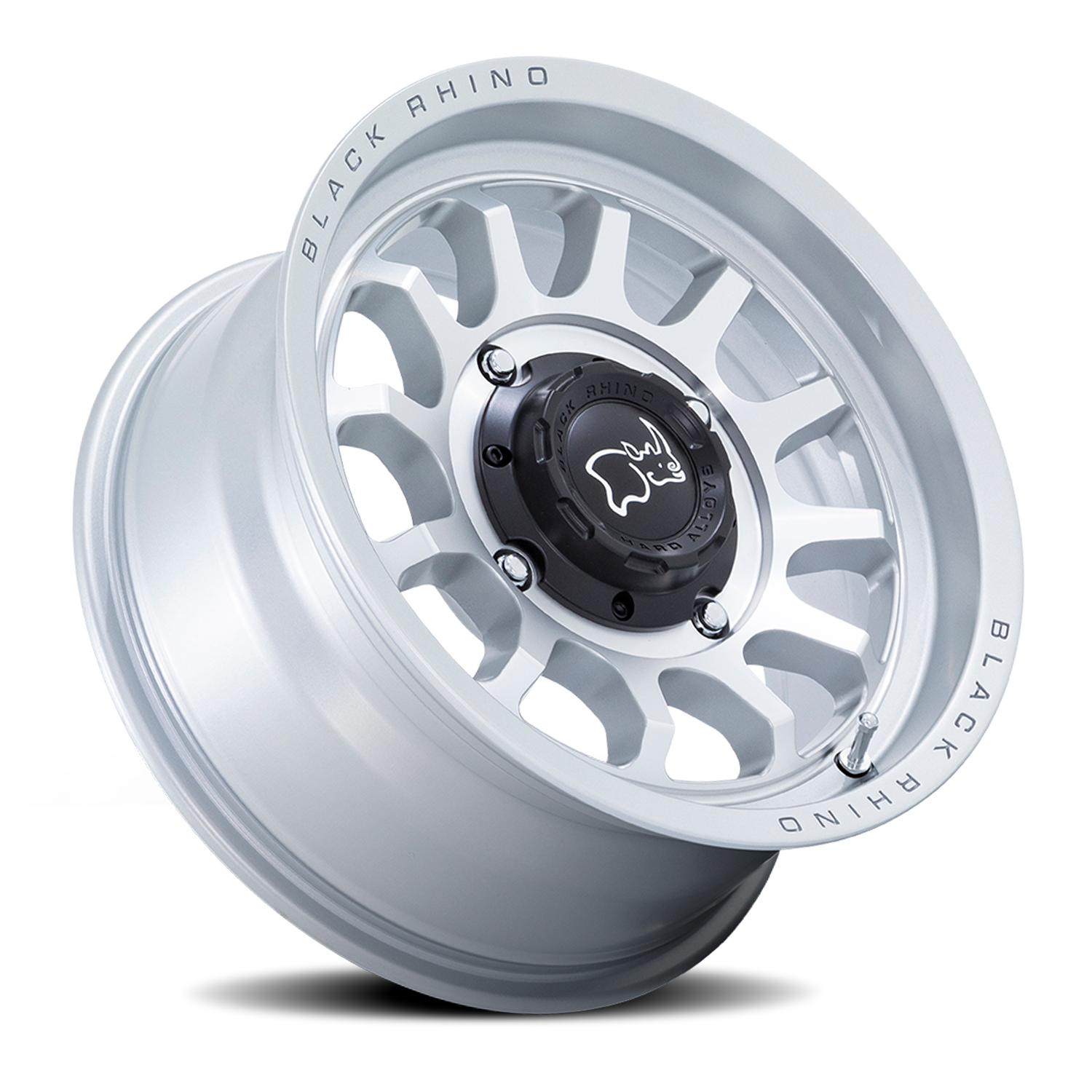 Black Rhino Rapid UTV 14x7" 4x137mm 110.1mm CB +10mm Hyper Silver Machined Face