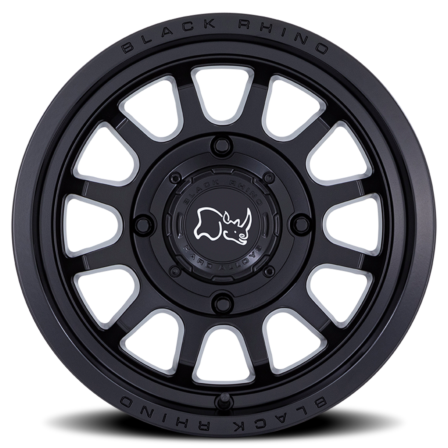 Black Rhino Rapid UTV 15x7" 4x110mm 86mm CB +10mm Matte Black