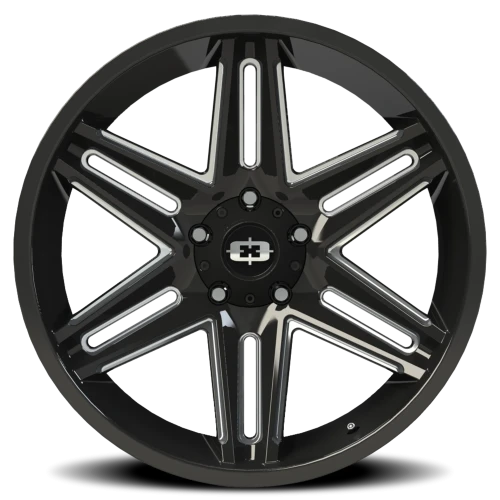 Vision 363 20x10 -25 5x127mm 78.1mm Gloss Black Milled Spokes
