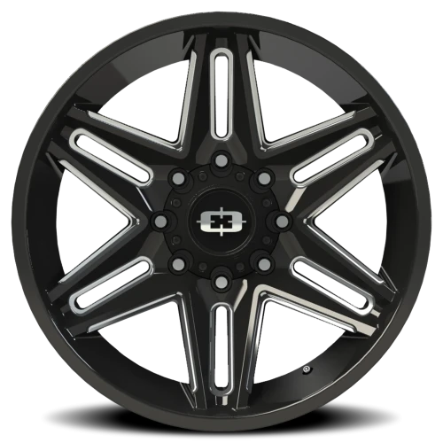 Vision 363 20x12 -51 8x165.1mm 125.2mm Gloss Black Milled Spokes