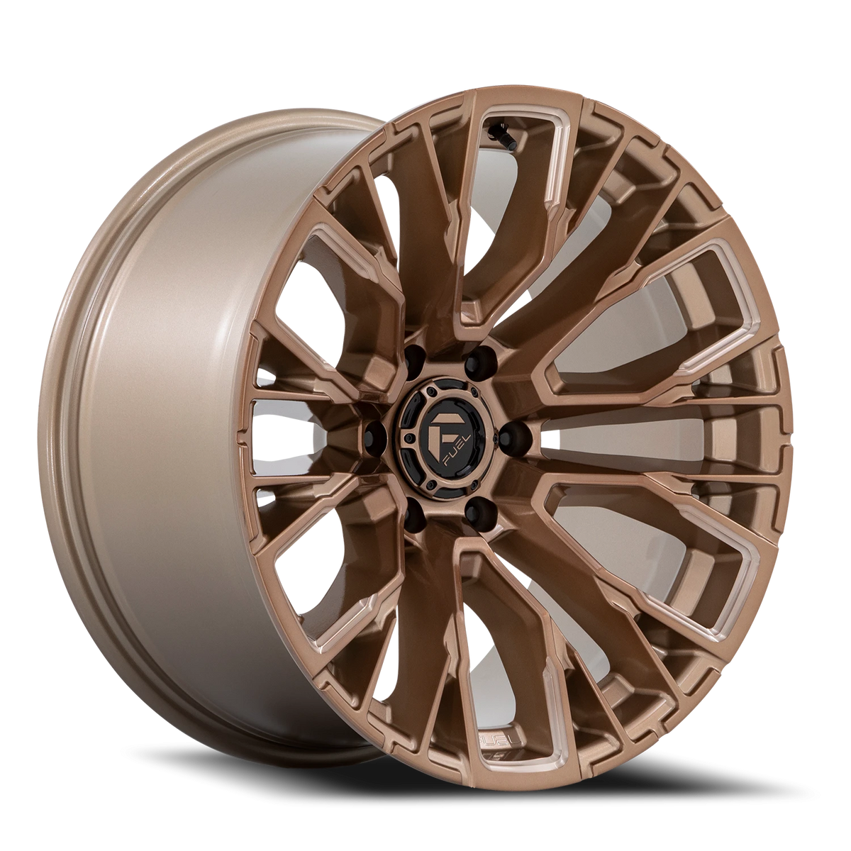 Fuel Rebar 6 22x12 -44 6x139.7mm 106.1mm Platinum Bronze Milled
