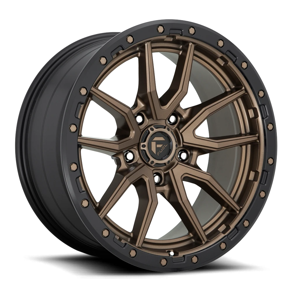 Fuel Rebel 20x9" 5x150mm 110.2mm CB +1mm Matte Bronze Black Bead Ring
