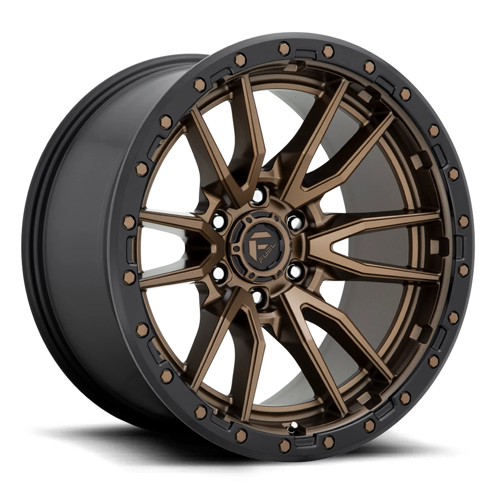 Fuel Rebel 18x9" 6x114.3mm 66.06mm CB +20mm Matte Bronze Black Bead Ring