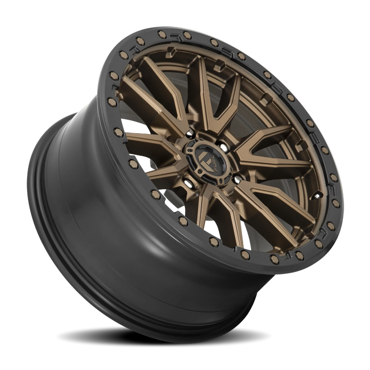 Fuel Rebel 18x9 +1 6x114.3mm 66.3mm Matte Bronze Black Bead Ring