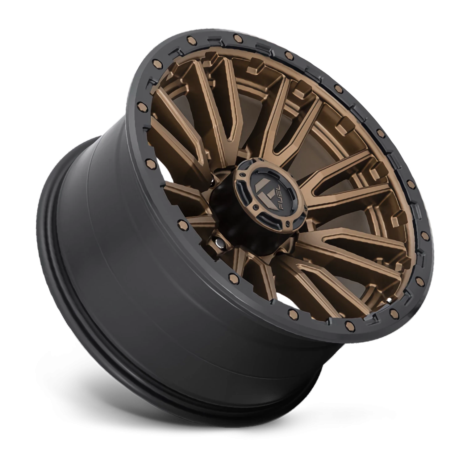 Fuel Rebel 20x9" 8x165.1mm 125.2mm CB +1mm Matte Bronze Black Bead Ring