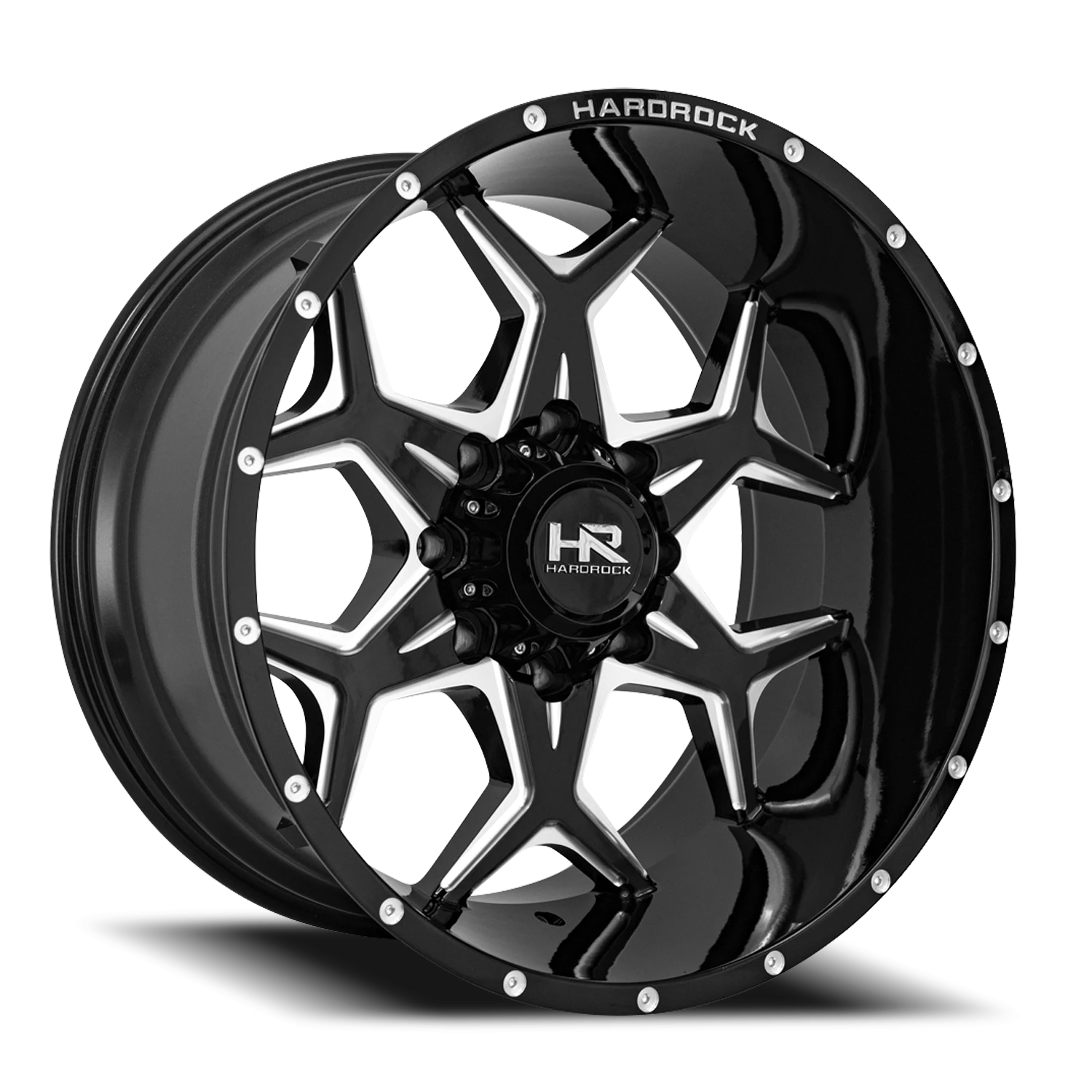 Hardrock Offroad Reckless Xposed H507 22x12" 5x150mm 110.3mm CB -51mm Gloss Black Milled