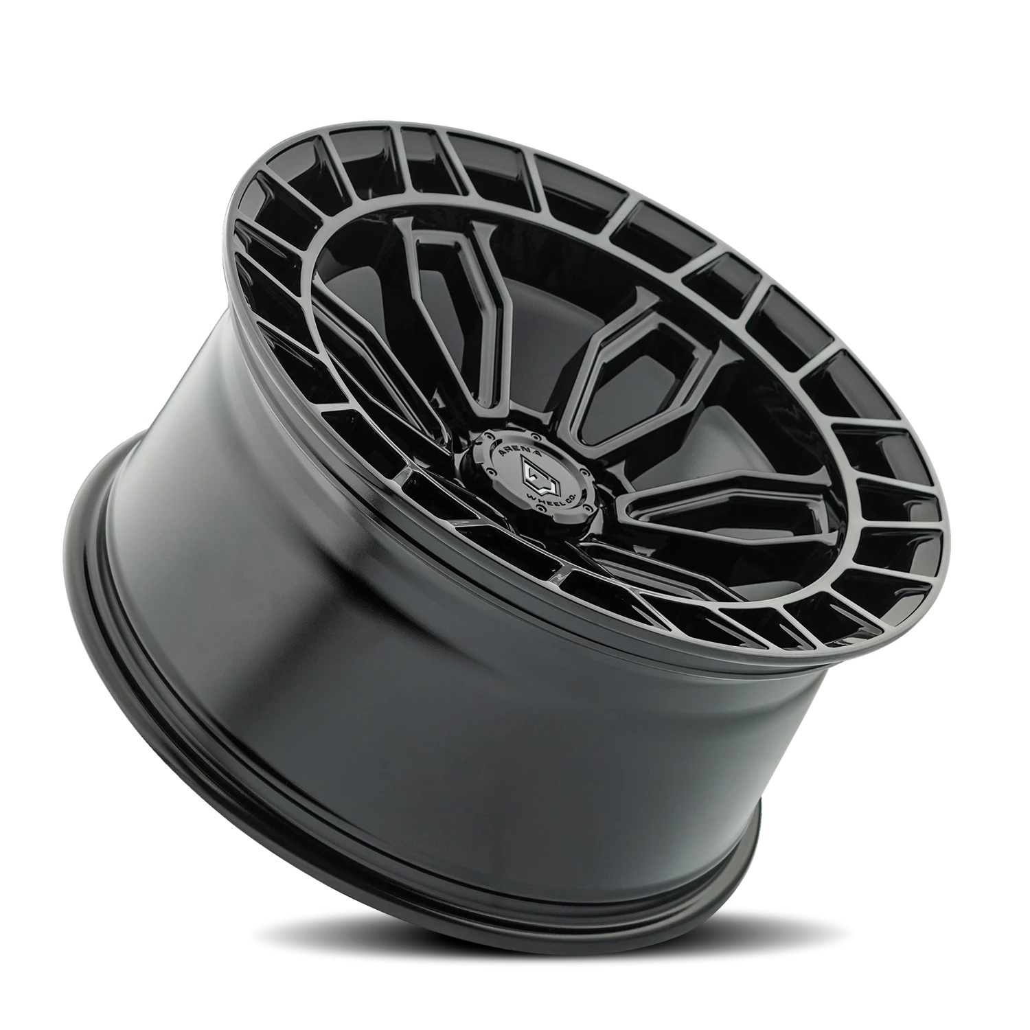 Arena Recon 17x9" 6x135mm 87.12mm CB -12mm Gloss Glossy Black Center Machined-DDT Lip