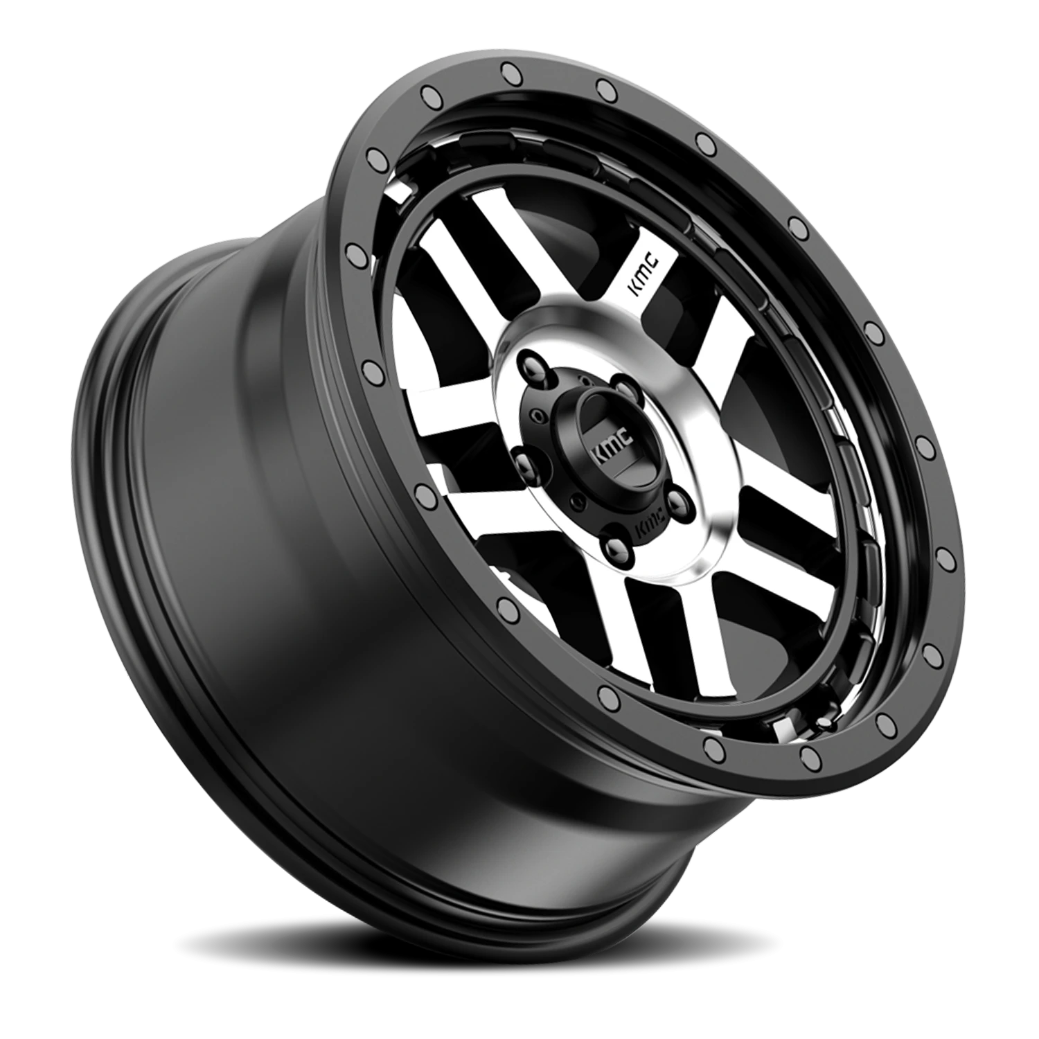 KMC Recon 18x8.5" 6x120mm 66.9mm CB +18mm Satin Black Machined