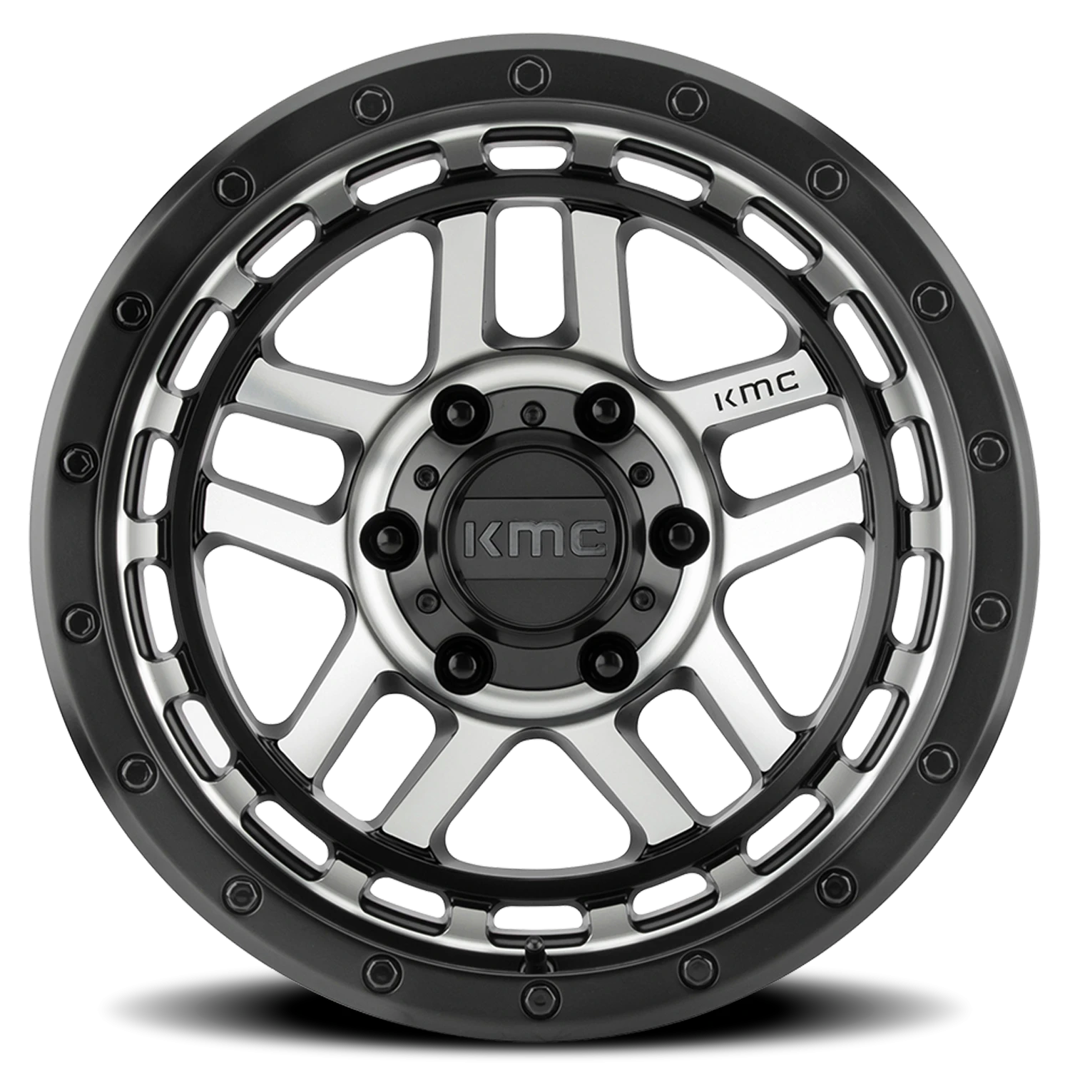 KMC Recon 18x8.5" 6x120mm 66.9mm CB +18mm Satin Black Machined