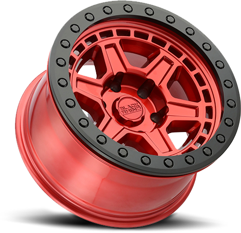 Black Rhino Reno Beadlock 17x8.5" 6x139.7mm 112.1mm CB -30mm Candy Red Black Ring-Black Bolts