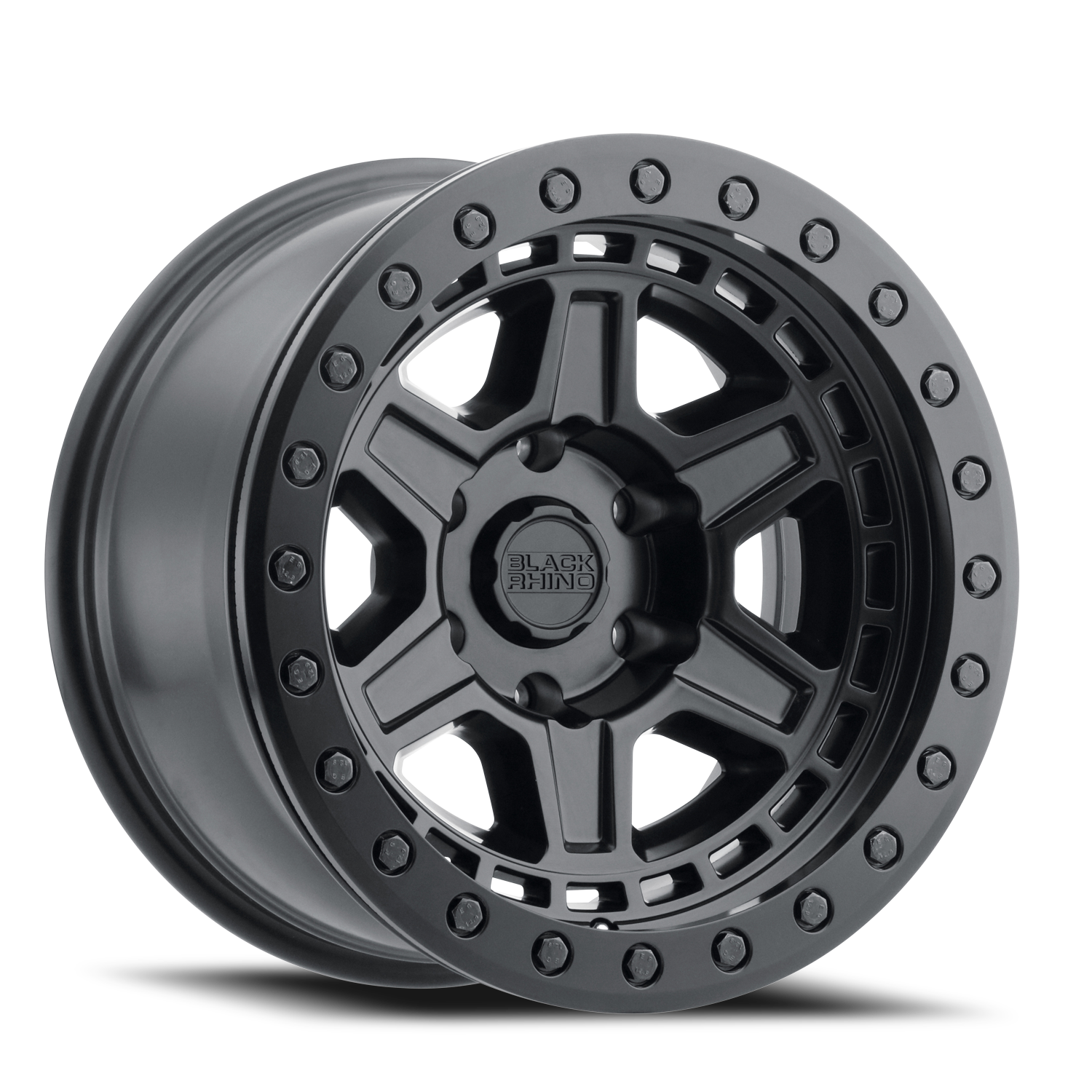 Black Rhino Reno Beadlock BK 17x8.5 -30 6x139.7mm 112.1mm Matte Black Black Bolts