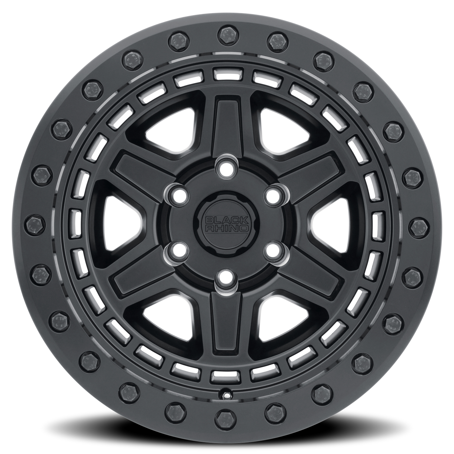 Black Rhino Reno Beadlock BK 17x8.5 -30 6x139.7mm 112.1mm Matte Black Black Bolts