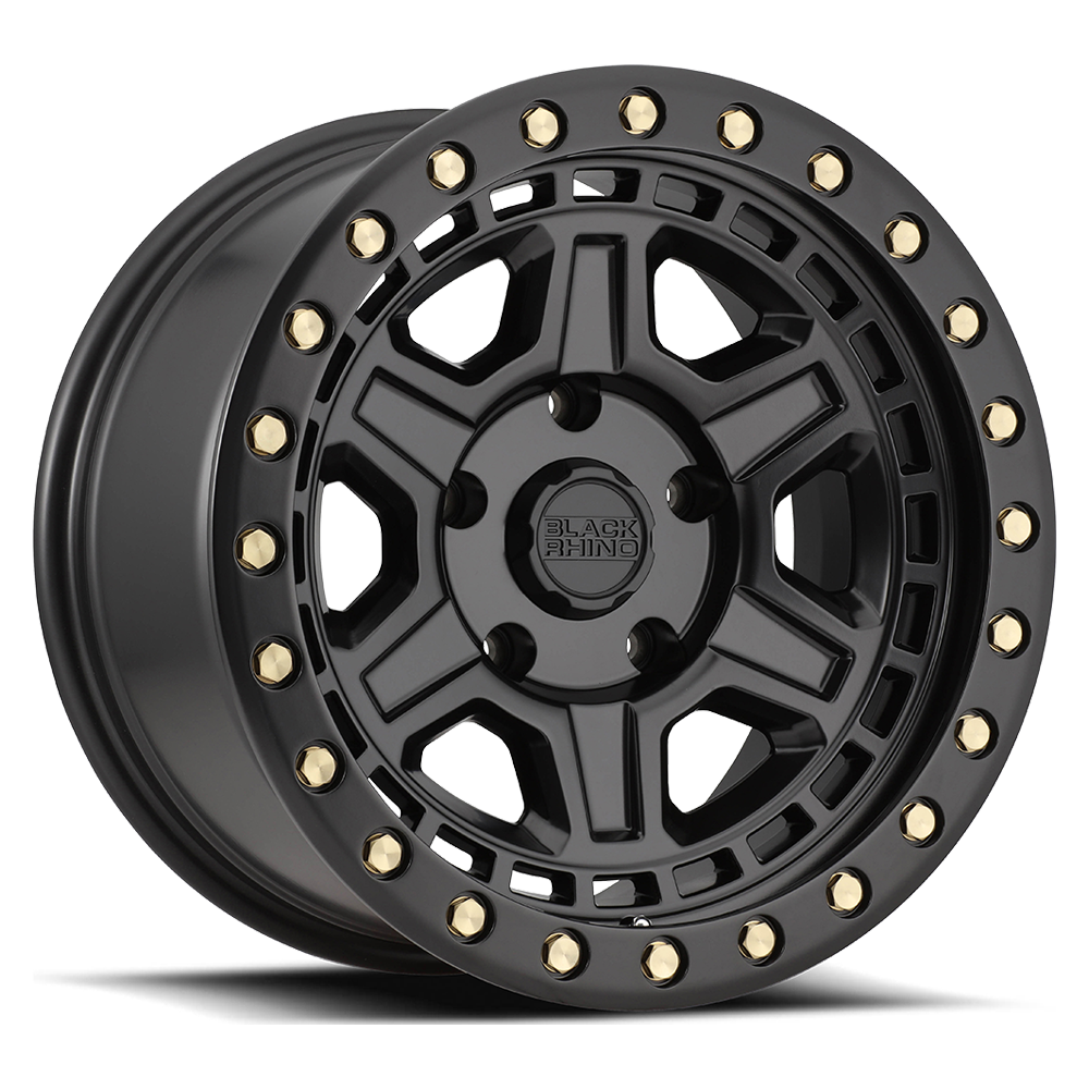 Black Rhino Reno 17x9" 5x139.7mm 78.1mm CB 0mm Matte Black Brass Bolts
