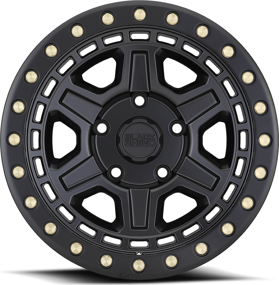 Black Rhino Reno 18x9.5" 5x127mm 71.6mm CB -18mm Matte Black Brass Bolts