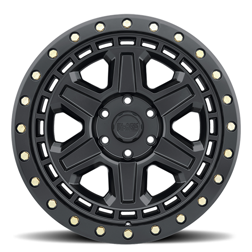 Black Rhino Reno 17x9" 6x139.7mm 112.1mm CB 0mm Matte Black Brass Bolts