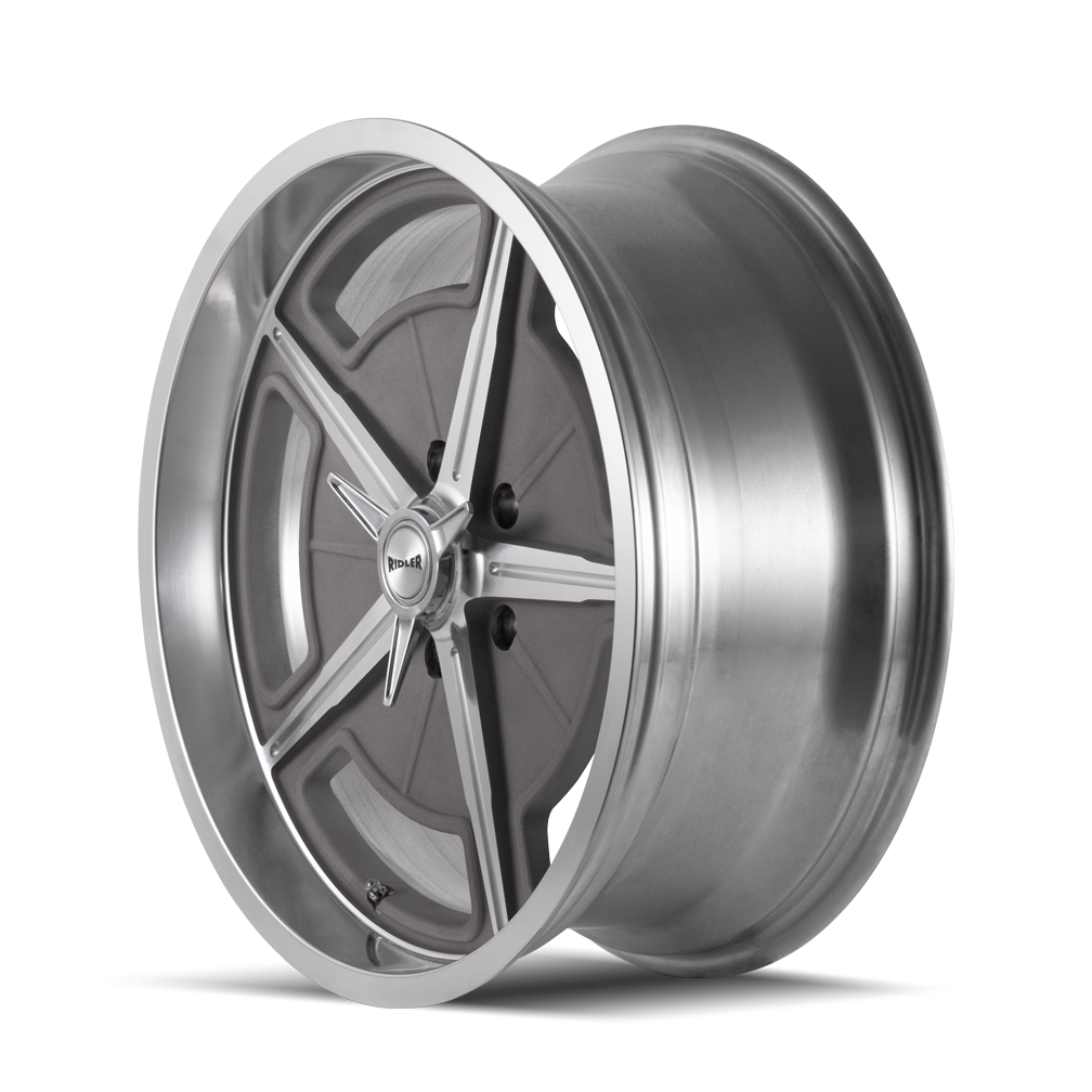 Ridler 605 18x9.5" 5x120.65mm 83.82mm CB 0mm Machined Silver
