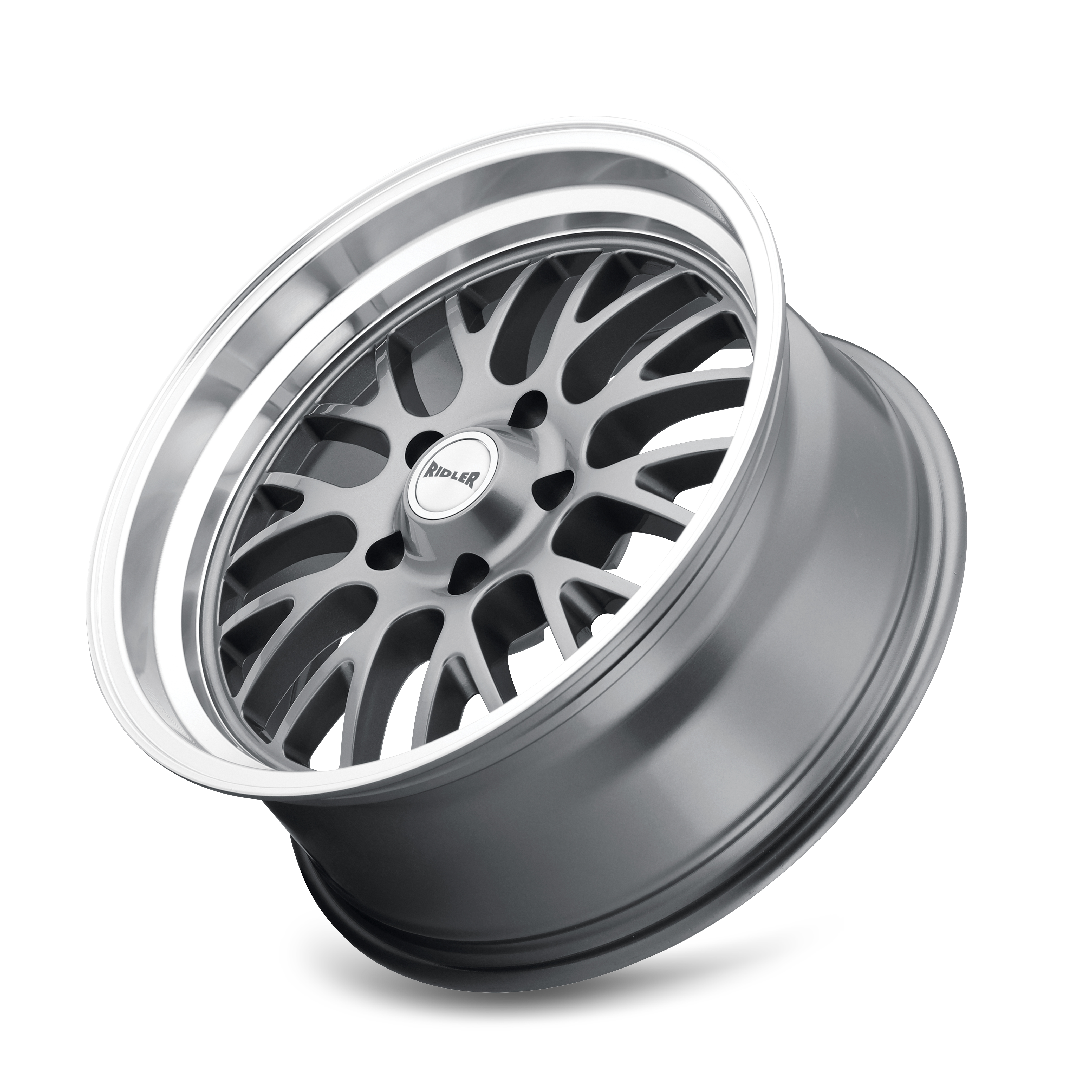 Ridler 607 18x9.5" 5x120.65mm 83.82mm CB +6mm Grey