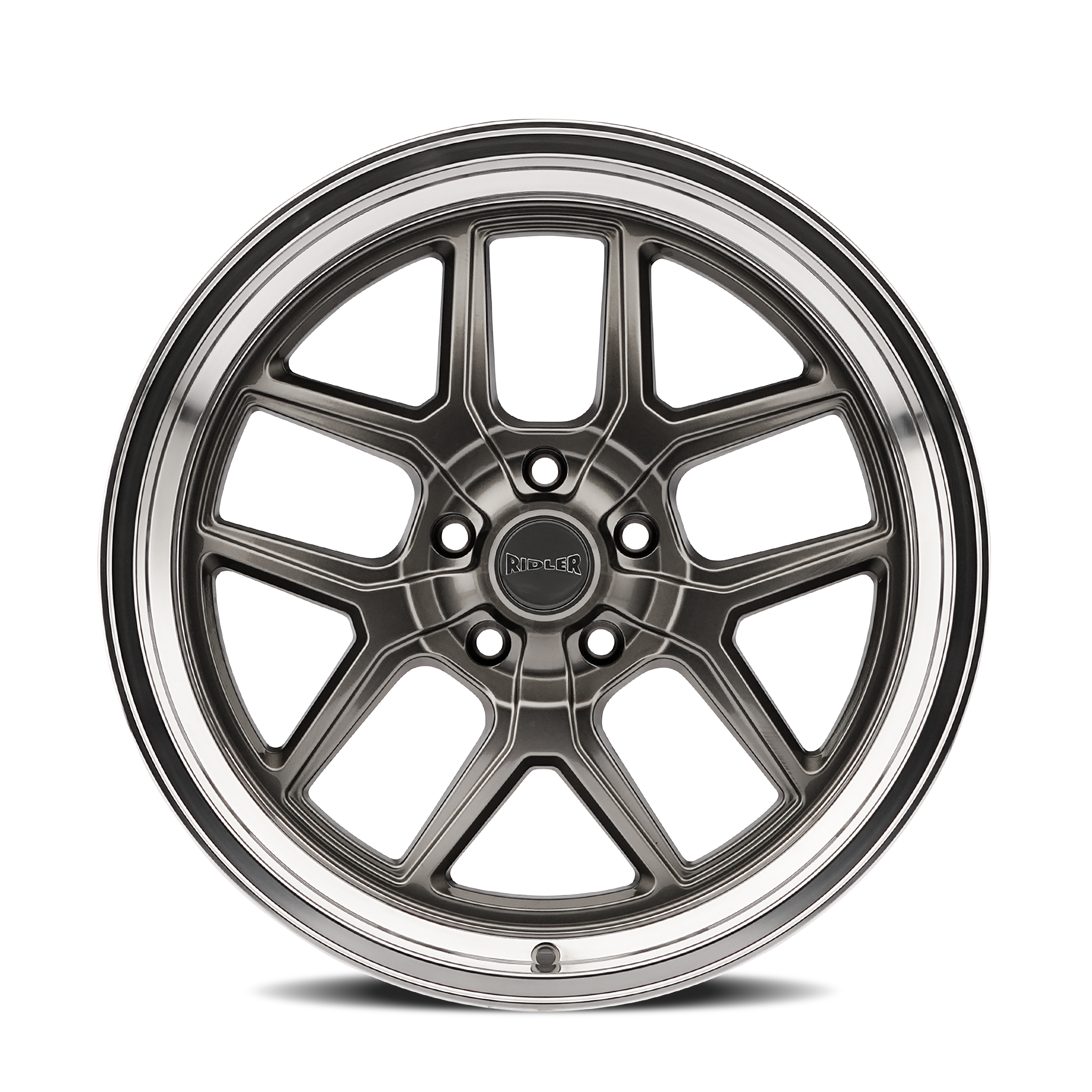 Ridler 610 20x10" 5x114.3mm 83.82mm CB 0mm Grey Polished Lip