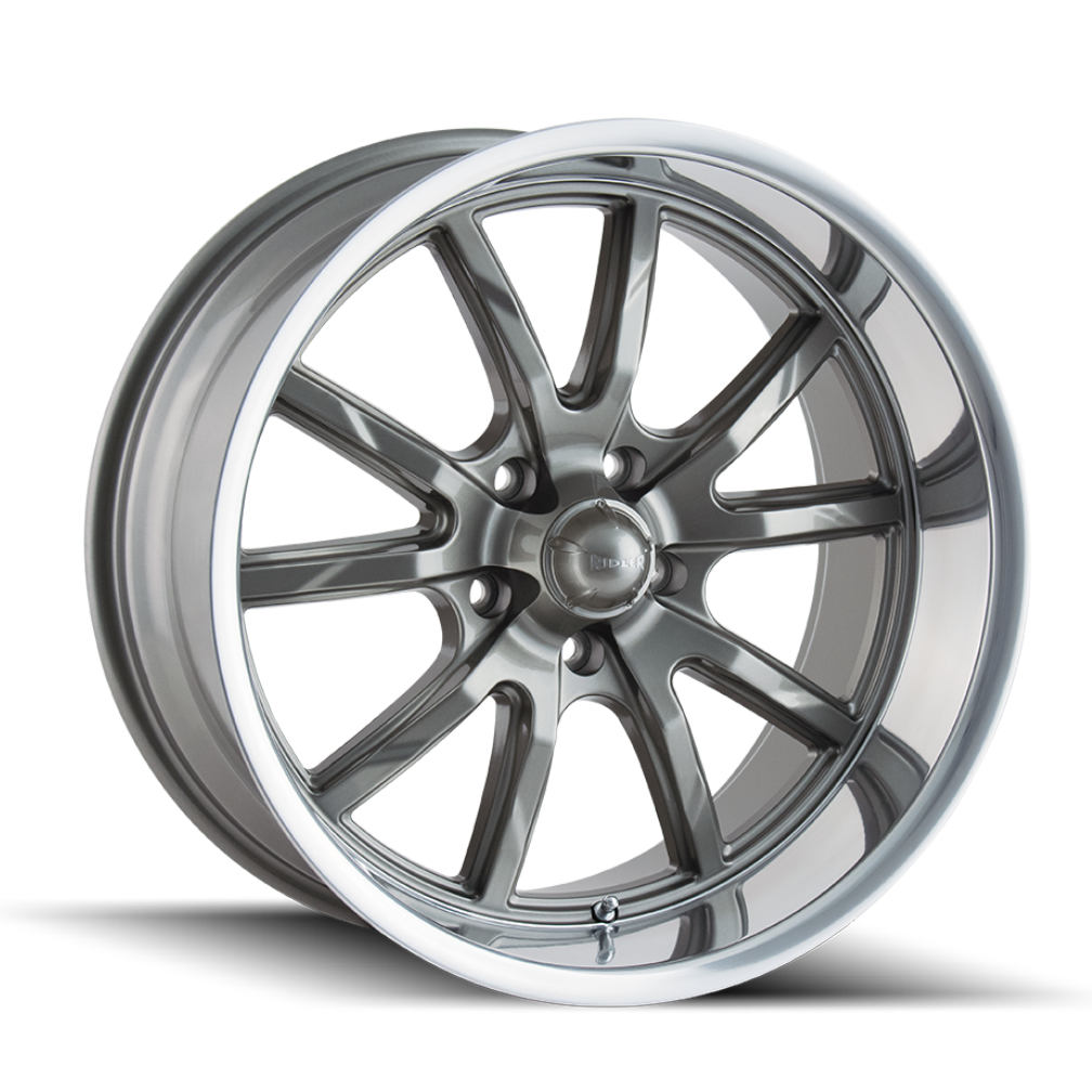 Ridler 650 17x8" 5x114.3mm 83.82mm CB 0mm Grey Polished Lip