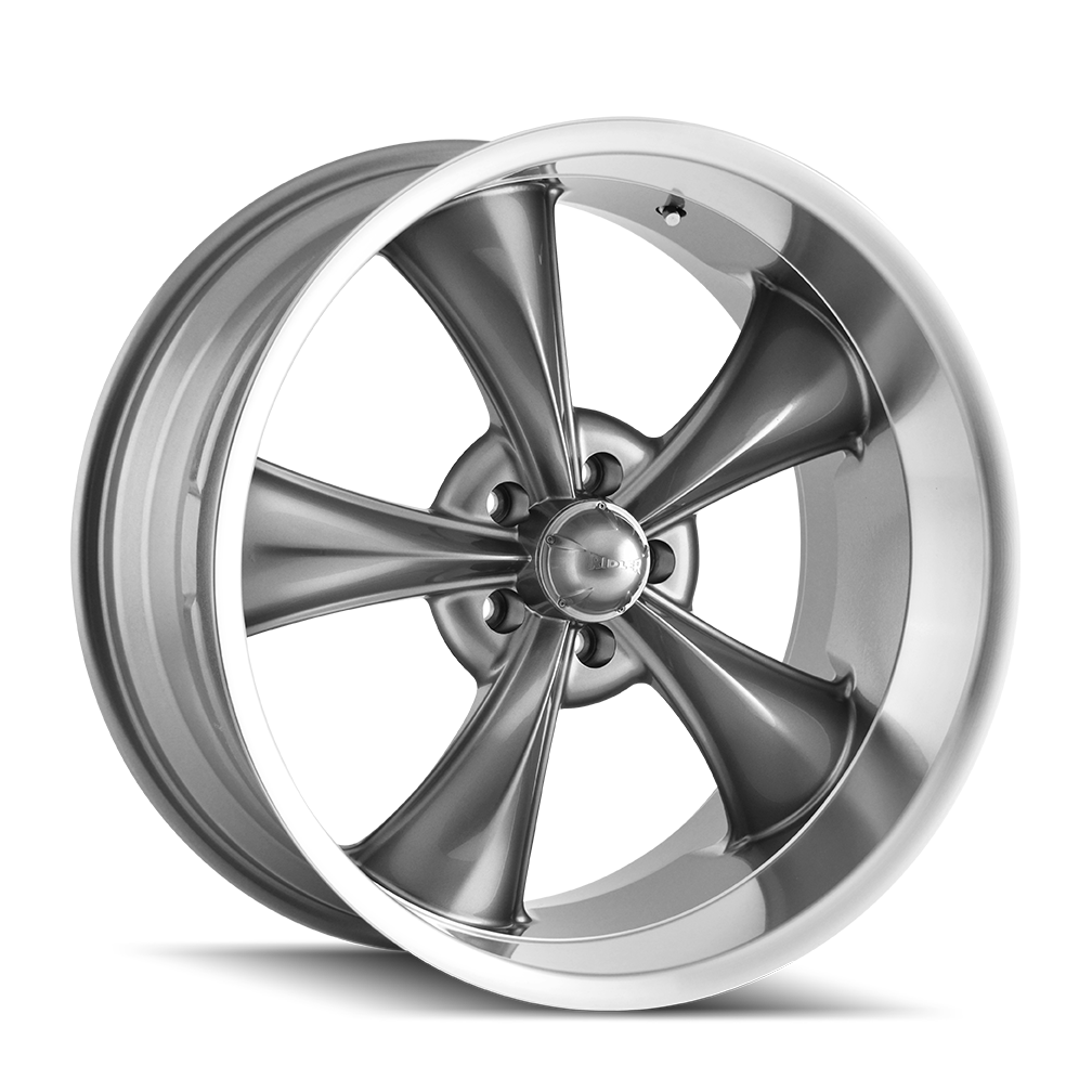 Ridler 695 18x8" 5x120.65mm 83.82mm CB 0mm Grey Machined Lip
