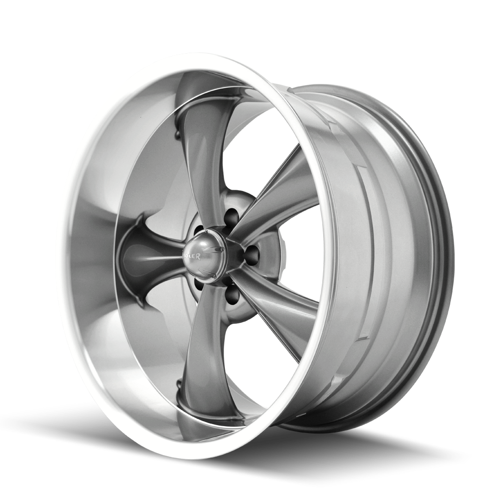 Ridler 695 Gloss Grey Machined 20x10 5x114.3 0mm 83.82mm