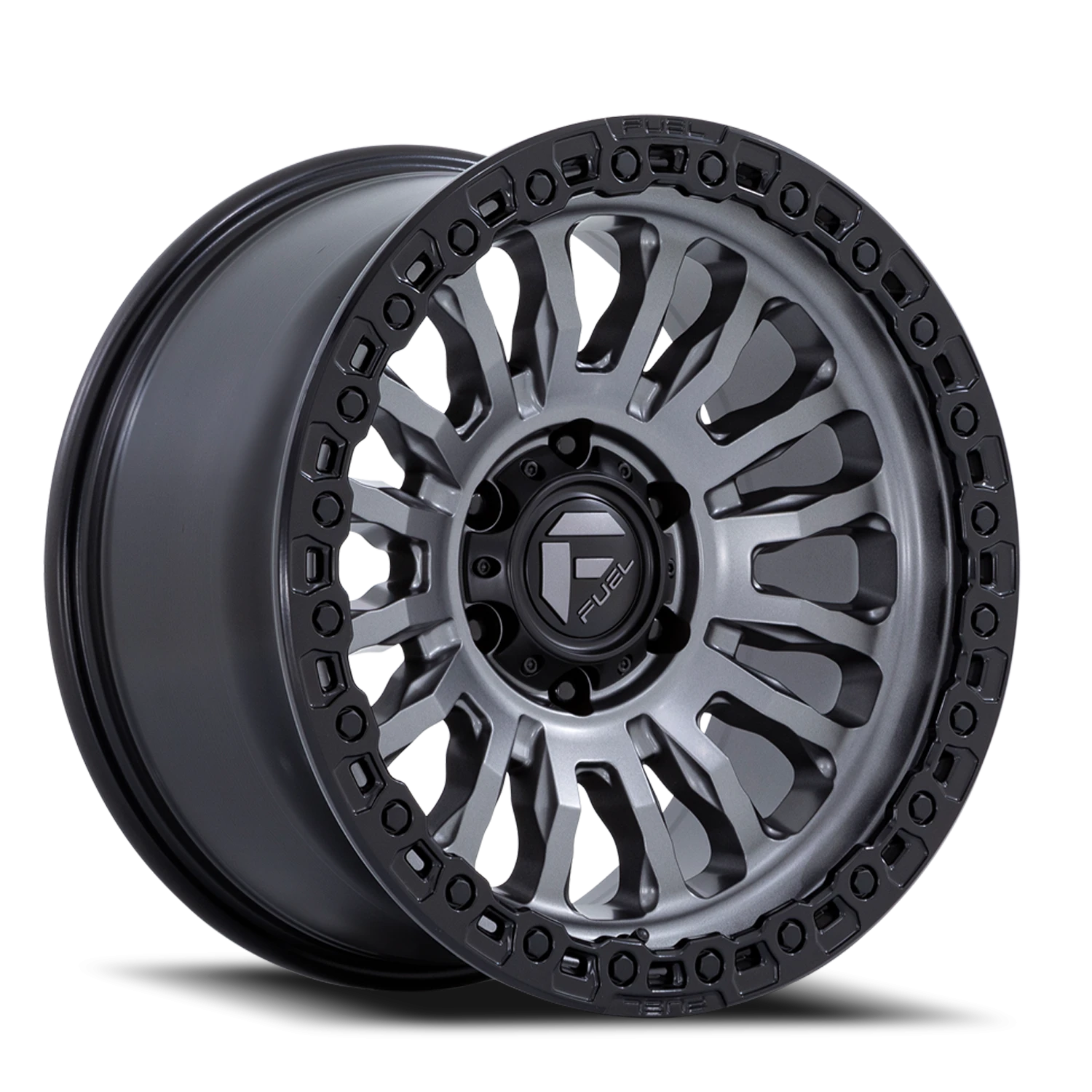 Fuel Rincon SBL FC857AB 18x9" 6x135mm 87.1mm CB +1mm Matte Gunmetal Matte Black Lip