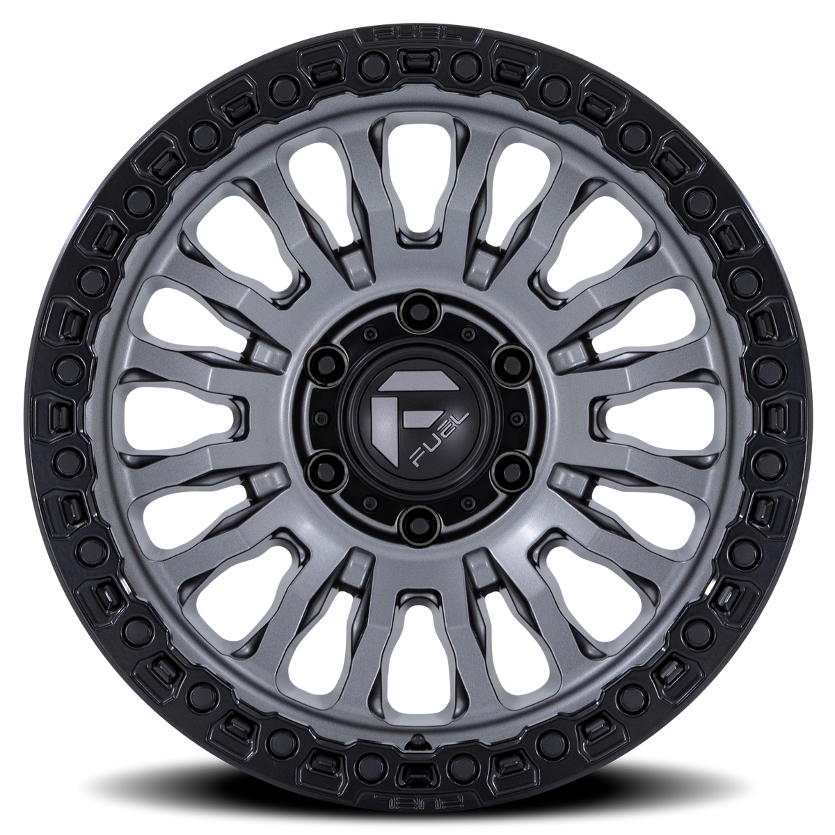 Fuel Rincon SBL FC857AB 17x9 -12 8x180mm 124.2mm Matte Gunmetal Matte Black Lip