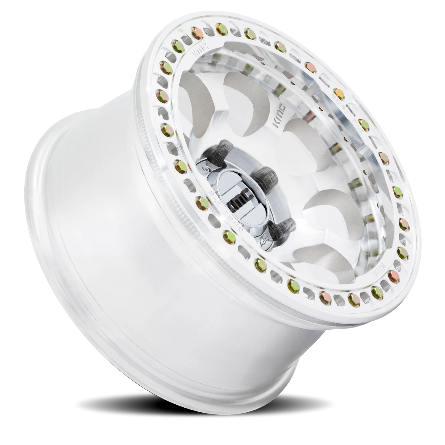 KMC Riot Beadlock 17x9" 6x139.7mm 108mm CB -38mm Machined Silver