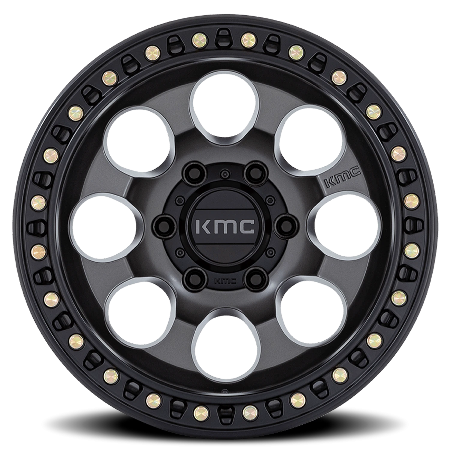 KMC Riot SBL 18x9" 5x127mm 71.5mm CB +18mm Anthracite Satin Black Lip