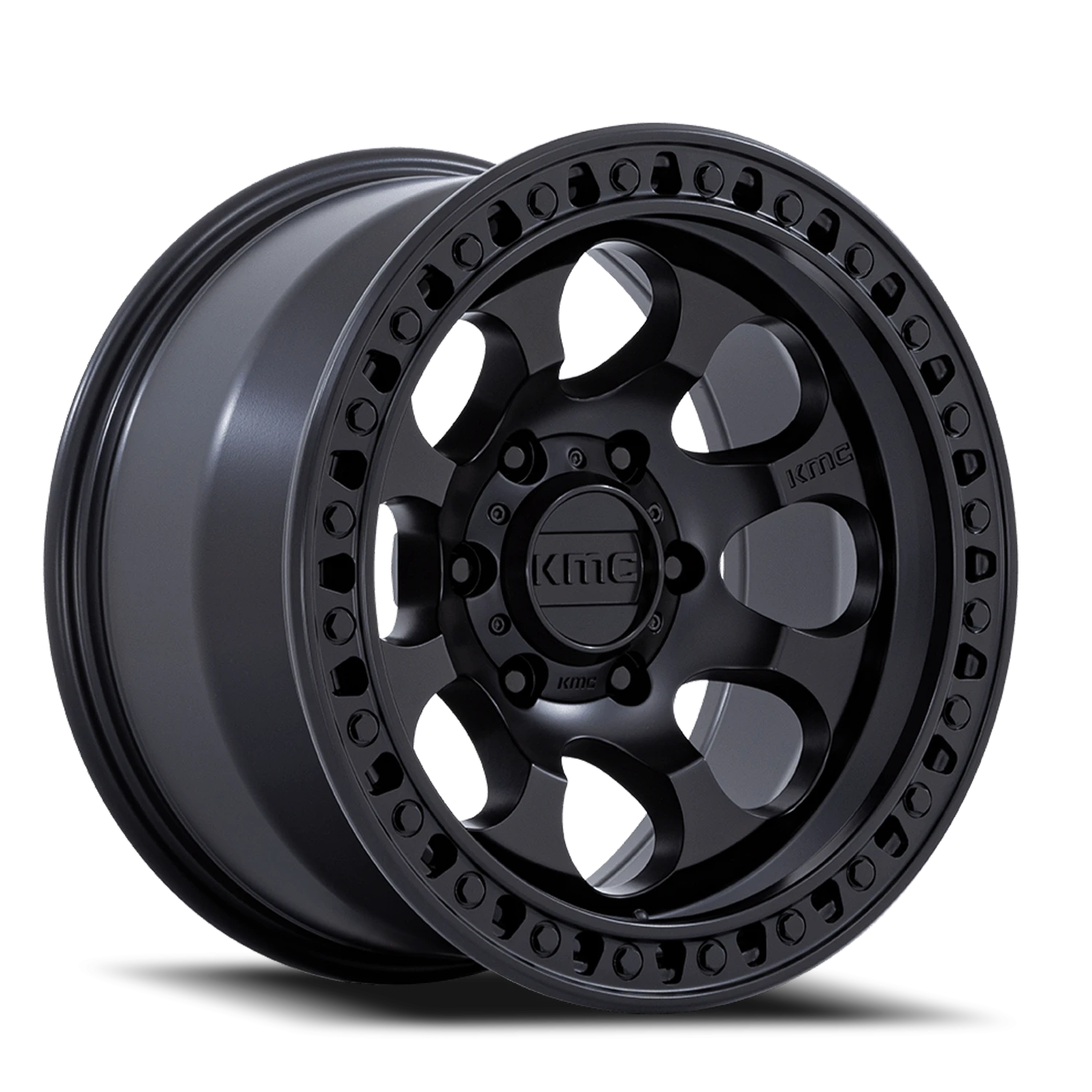 KMC Riot SBL 17x9" 6x135mm 87.1mm CB -12mm Satin Black Satin Black Lip
