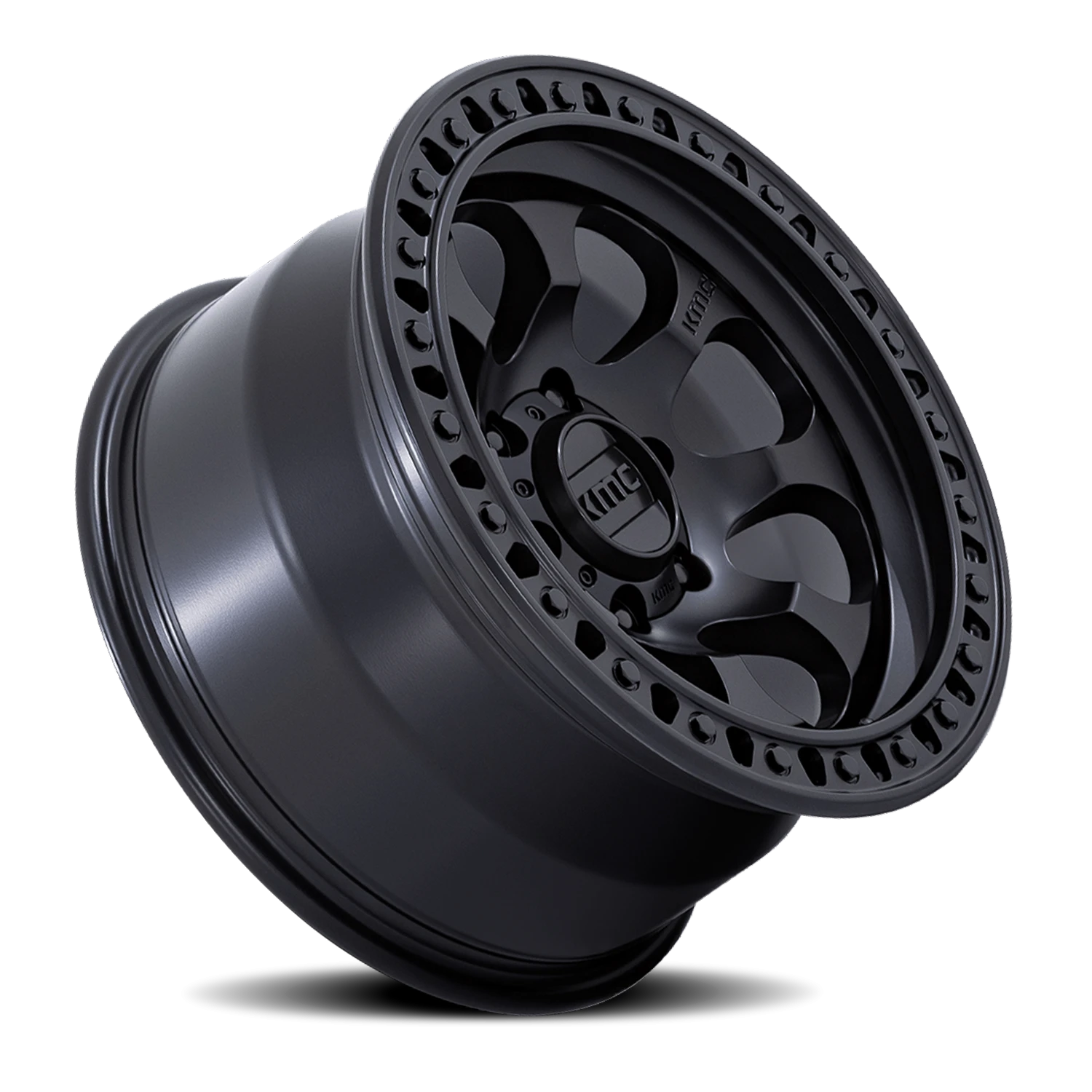 KMC Riot SBL 17x9" 6x135mm 87.1mm CB -12mm Satin Black Satin Black Lip