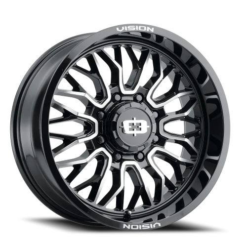 Vision 402 20x9 +12 6x139.7mm 106.2mm Gloss Black Machined Face