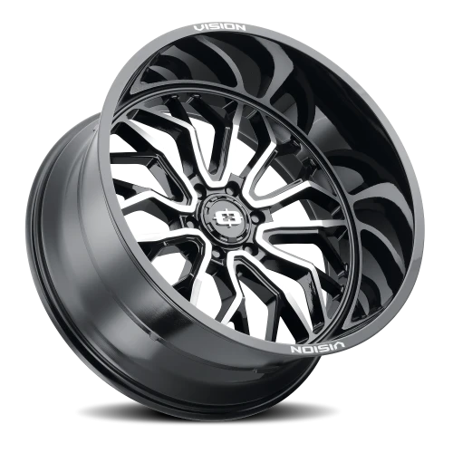 Vision 402 24x12 -51 6x139.7mm 106.2mm Gloss Black Machined Face