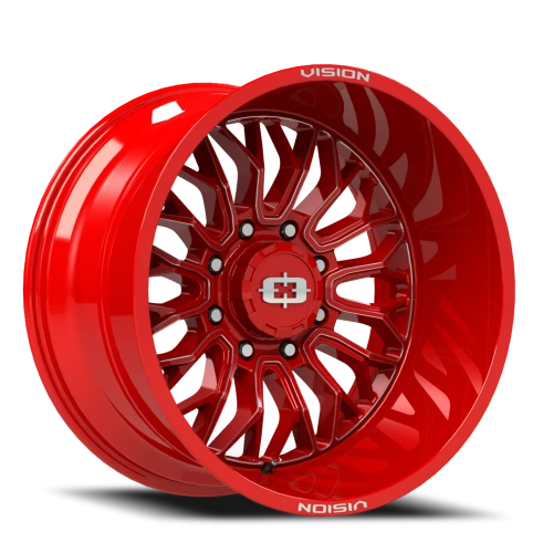 Vision 402 20x9 +12 8x165.1mm 125.2mm Red Tint Milled Spokes